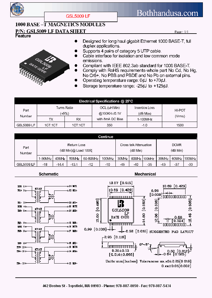 GSL5009LF_4524444.PDF Datasheet