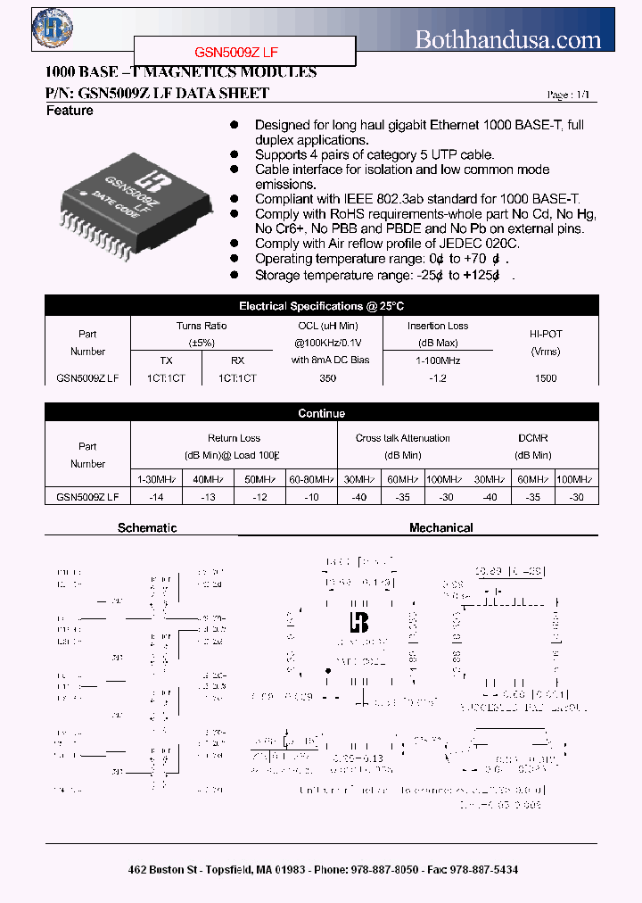 GSN5009ZLF_4574050.PDF Datasheet