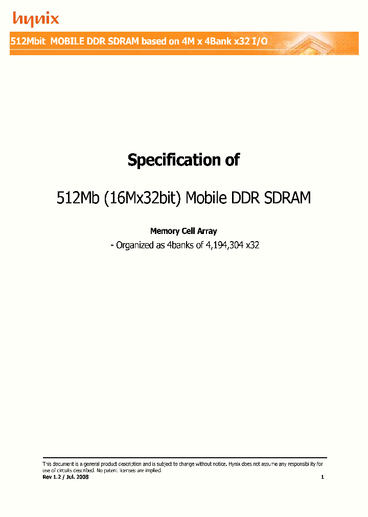 H5MS5122DFR_4713010.PDF Datasheet