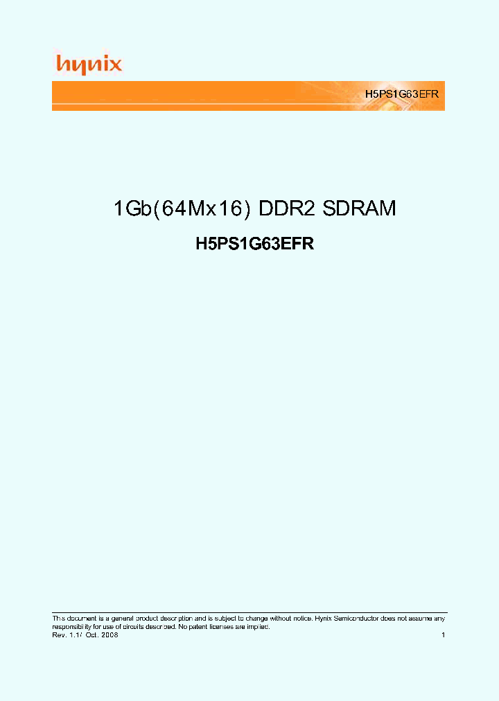 H5PS1G63EFR-20L_4586483.PDF Datasheet
