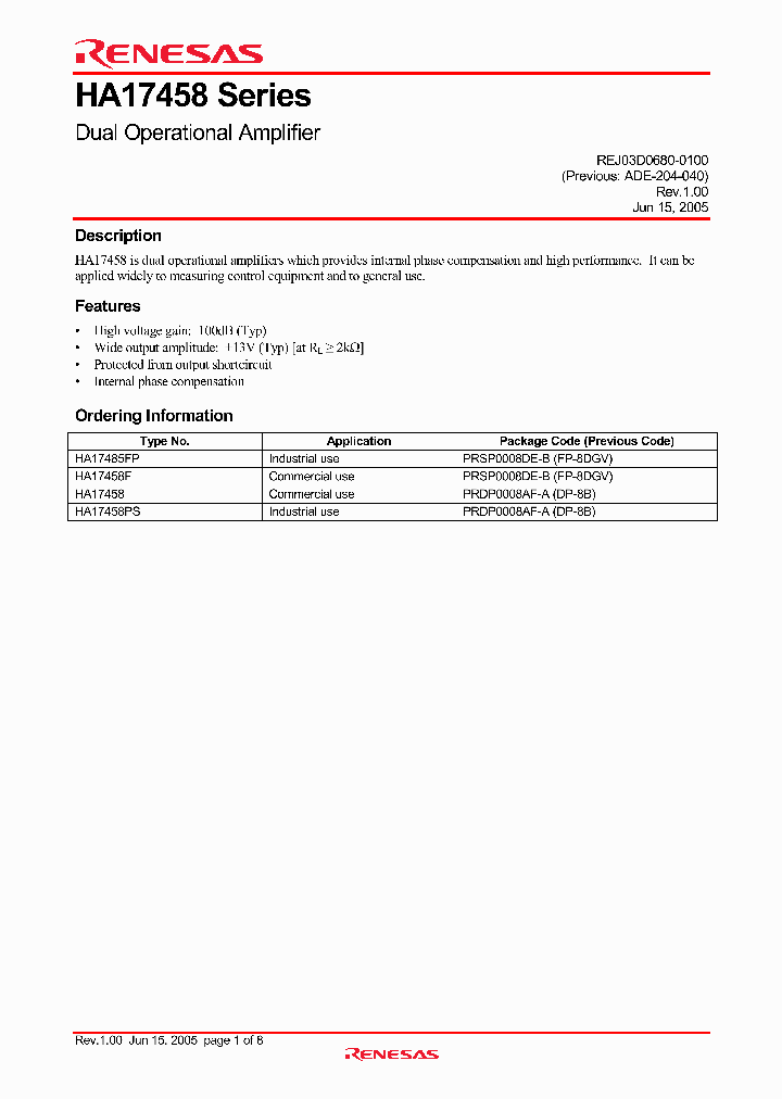 HA17458_4306975.PDF Datasheet