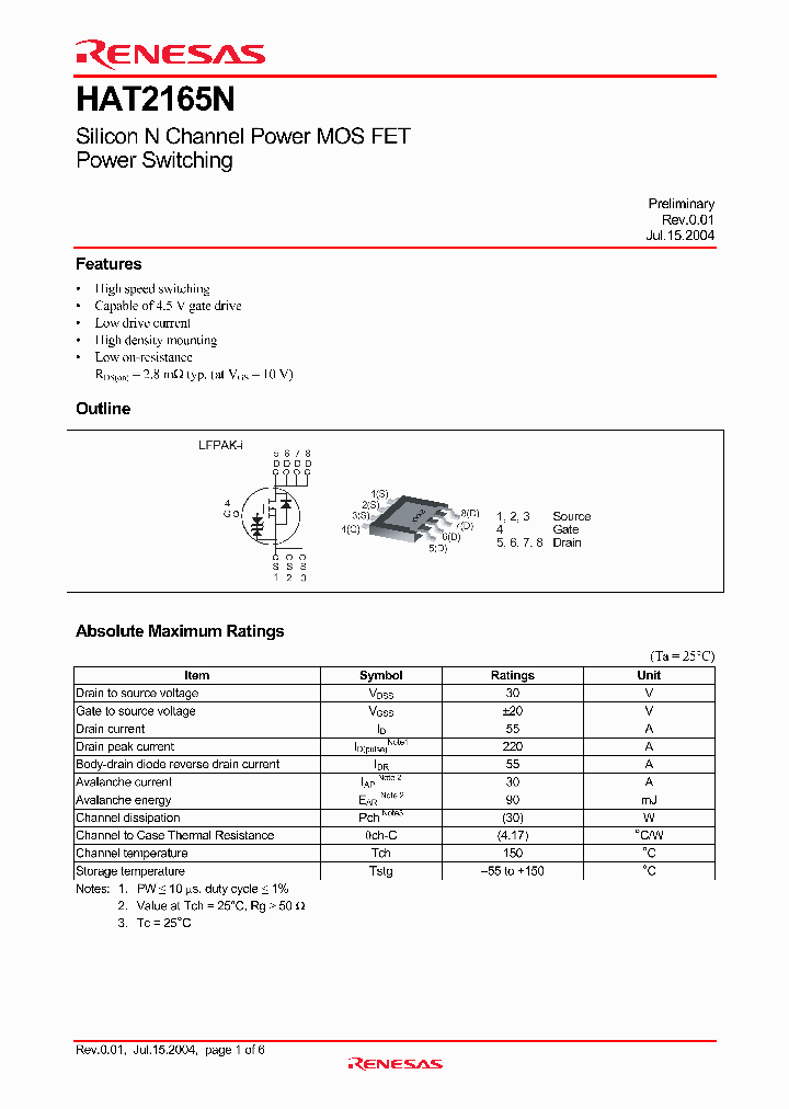 HAT2165N_4170599.PDF Datasheet