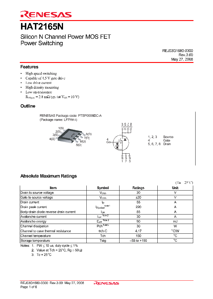 HAT2165N08_4661258.PDF Datasheet