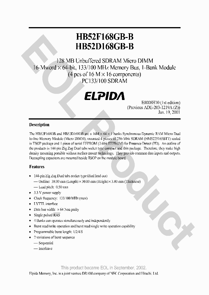 HB52D168GB-A6B_4580262.PDF Datasheet