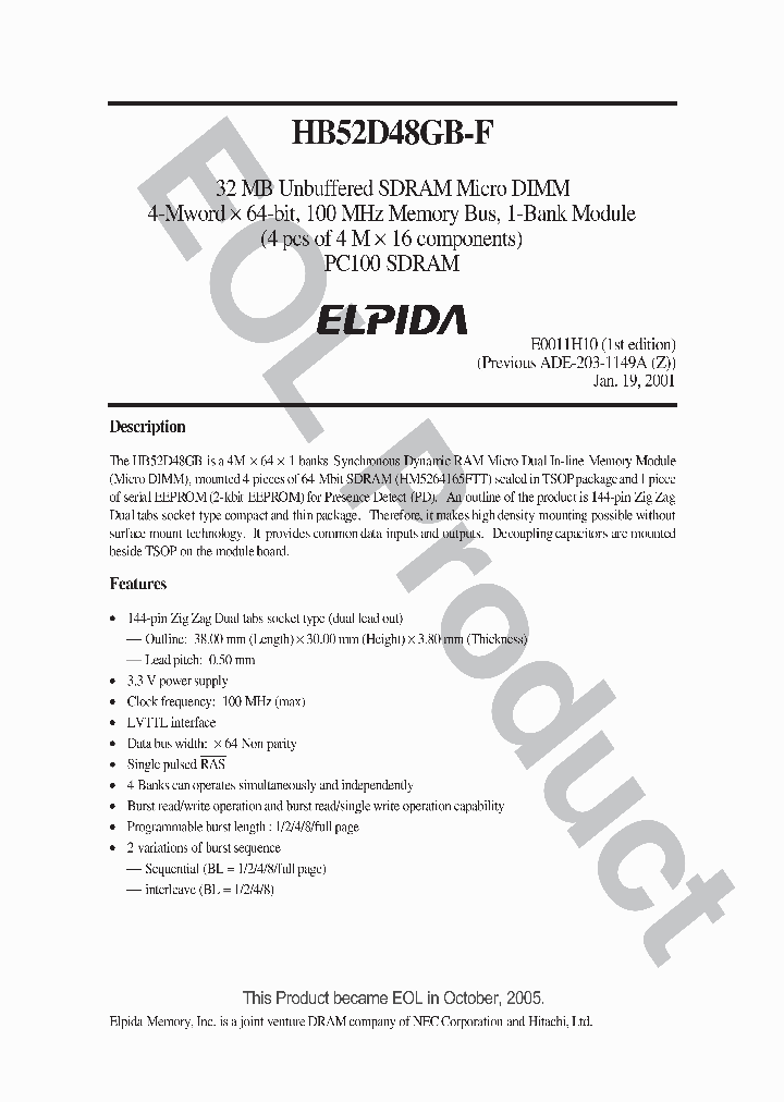 HB52D48GB-A6F_4580272.PDF Datasheet