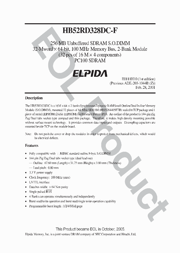 HB52RD328DC-A6F_4610564.PDF Datasheet