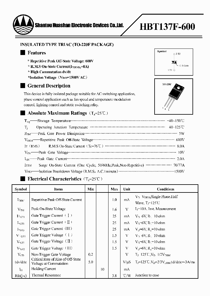 HBT137F-600_4696585.PDF Datasheet