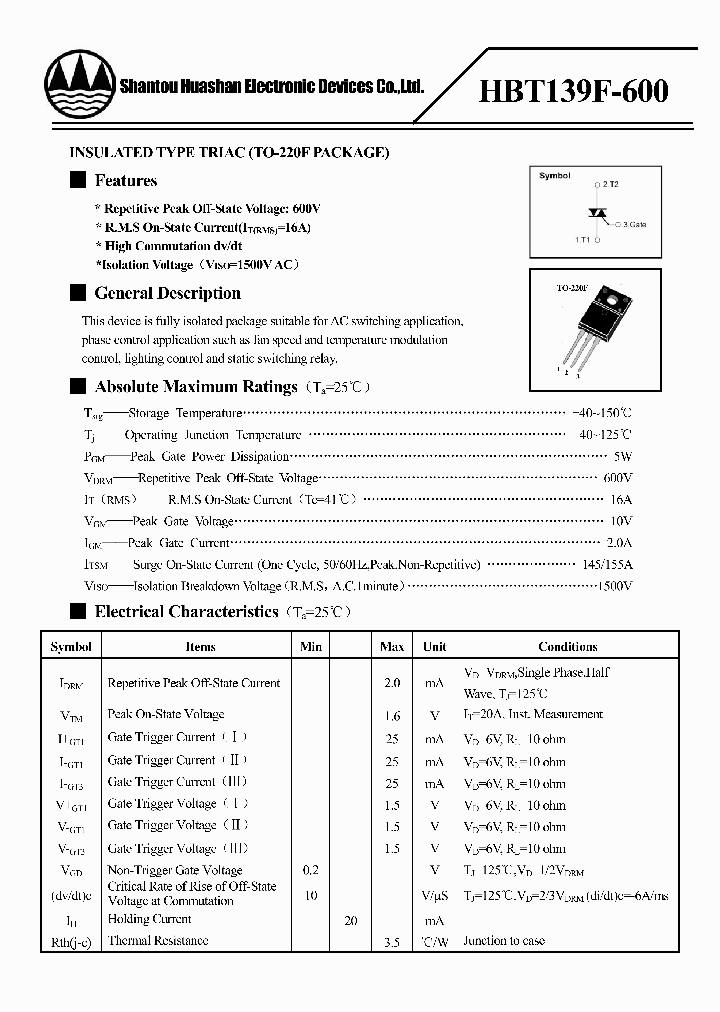 HBT139F-600_4696587.PDF Datasheet