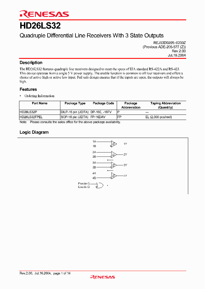 HD26LS32_4285545.PDF Datasheet