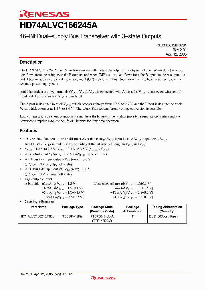 HD74ALVC166245A_4368035.PDF Datasheet