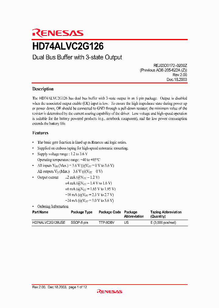 HD74ALVC2G126_4491954.PDF Datasheet