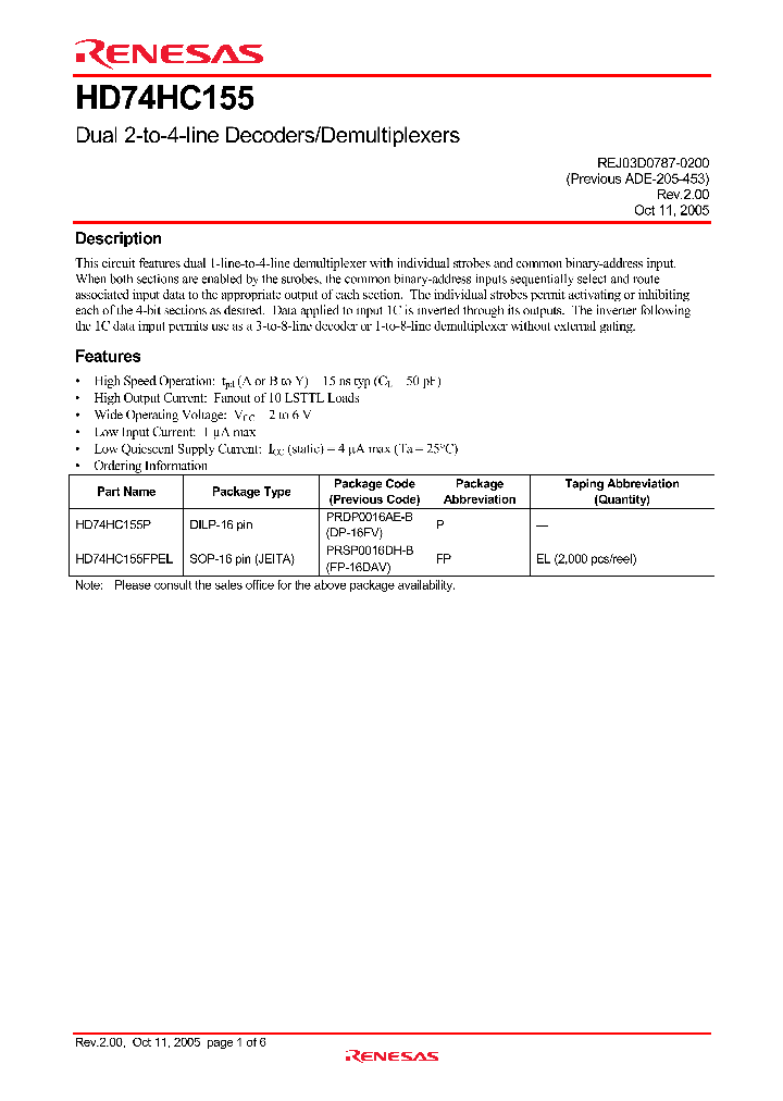 HD74HC155_4268436.PDF Datasheet