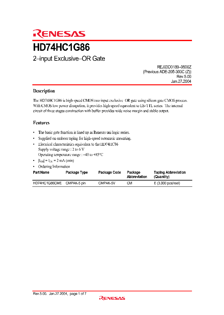 HD74HC1G86CME_4401426.PDF Datasheet