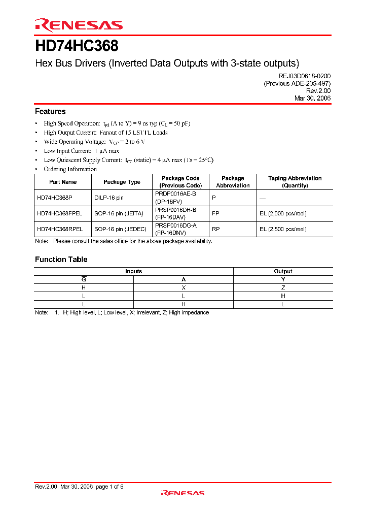HD74HC368FPEL_4297837.PDF Datasheet