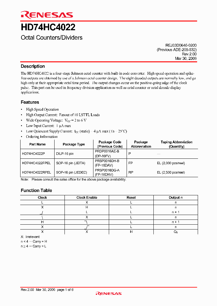 HD74HC4022FPEL_4422601.PDF Datasheet