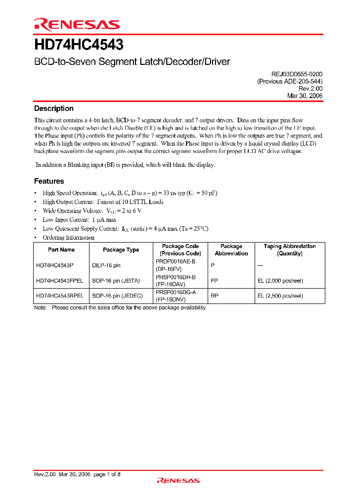 HD74HC4543FPEL_4251675.PDF Datasheet