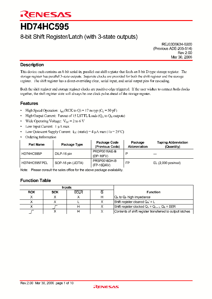 HD74HC595_4328653.PDF Datasheet