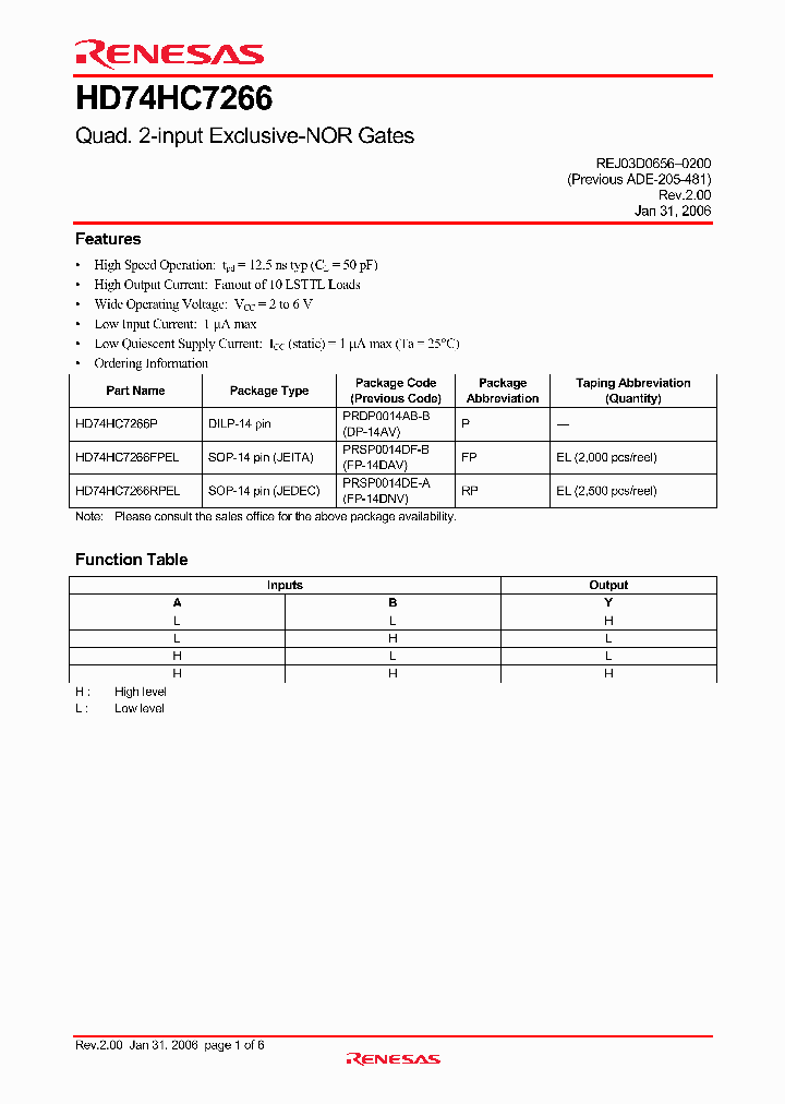 HD74HC7266FPEL_4297827.PDF Datasheet