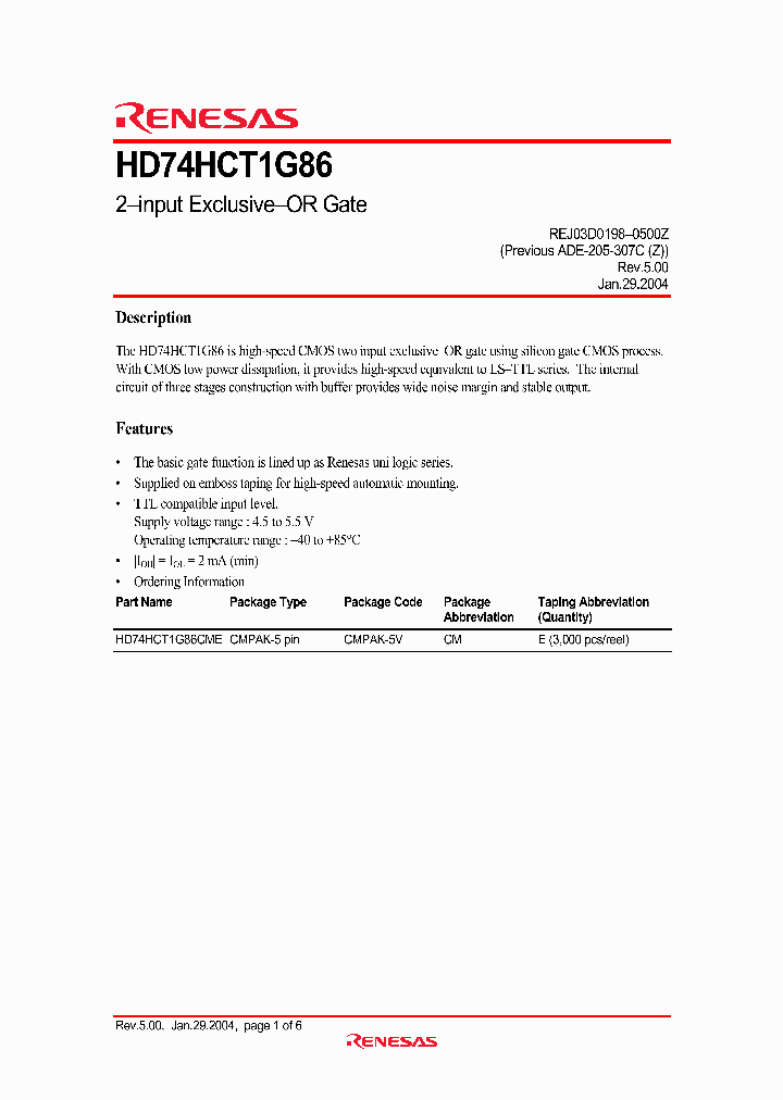 HD74HCT1G86_4296208.PDF Datasheet