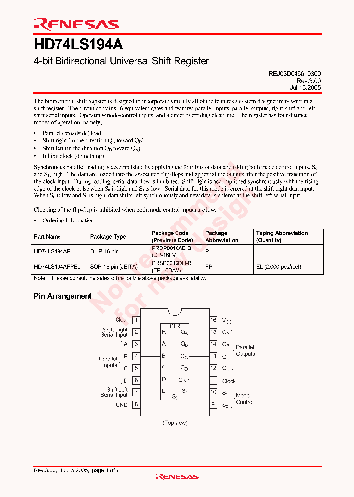 HD74LS194A_4334630.PDF Datasheet