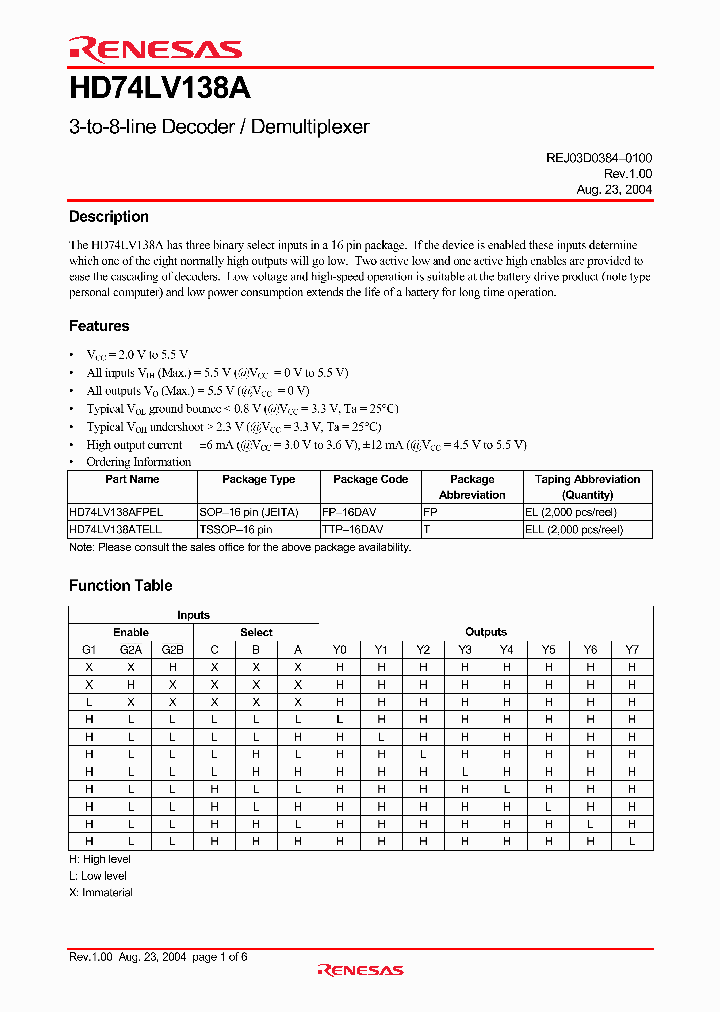 HD74LV138A_4338617.PDF Datasheet