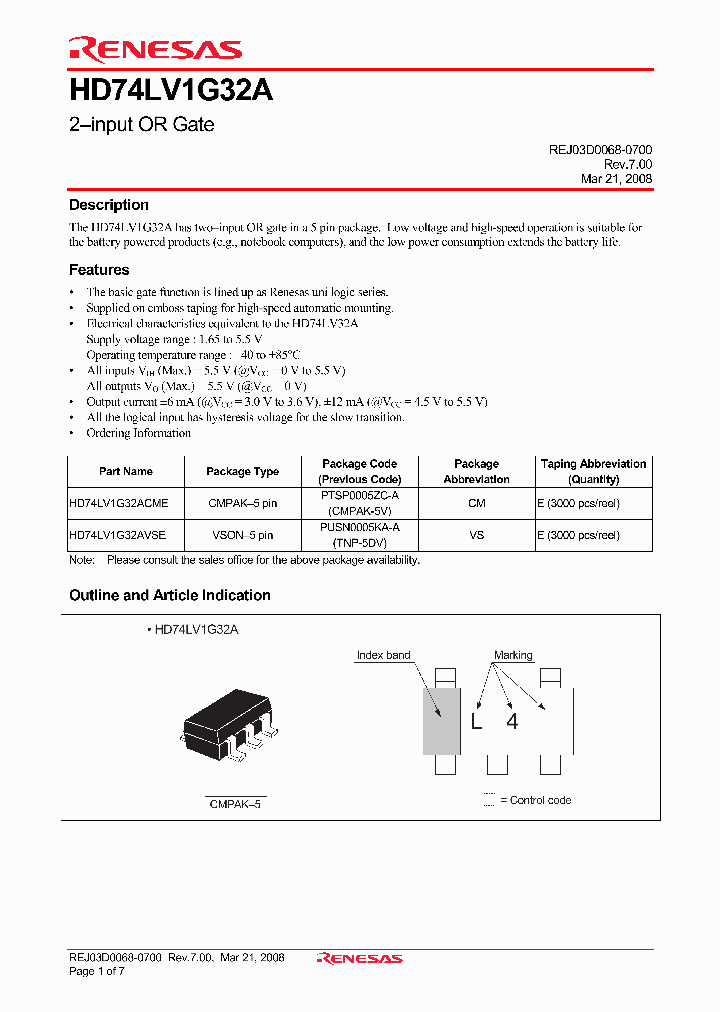 HD74LV1G32ACME_4684272.PDF Datasheet