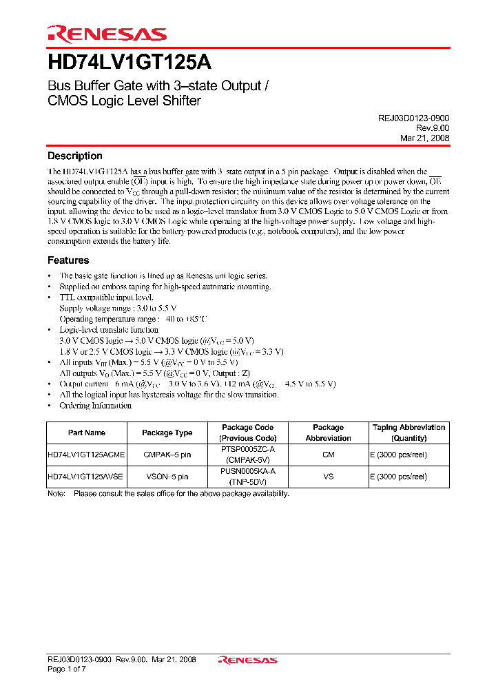 HD74LV1GT125ACME_4415581.PDF Datasheet