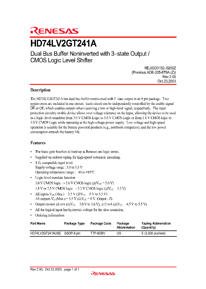 HD74LV2GT241A_4905074.PDF Datasheet