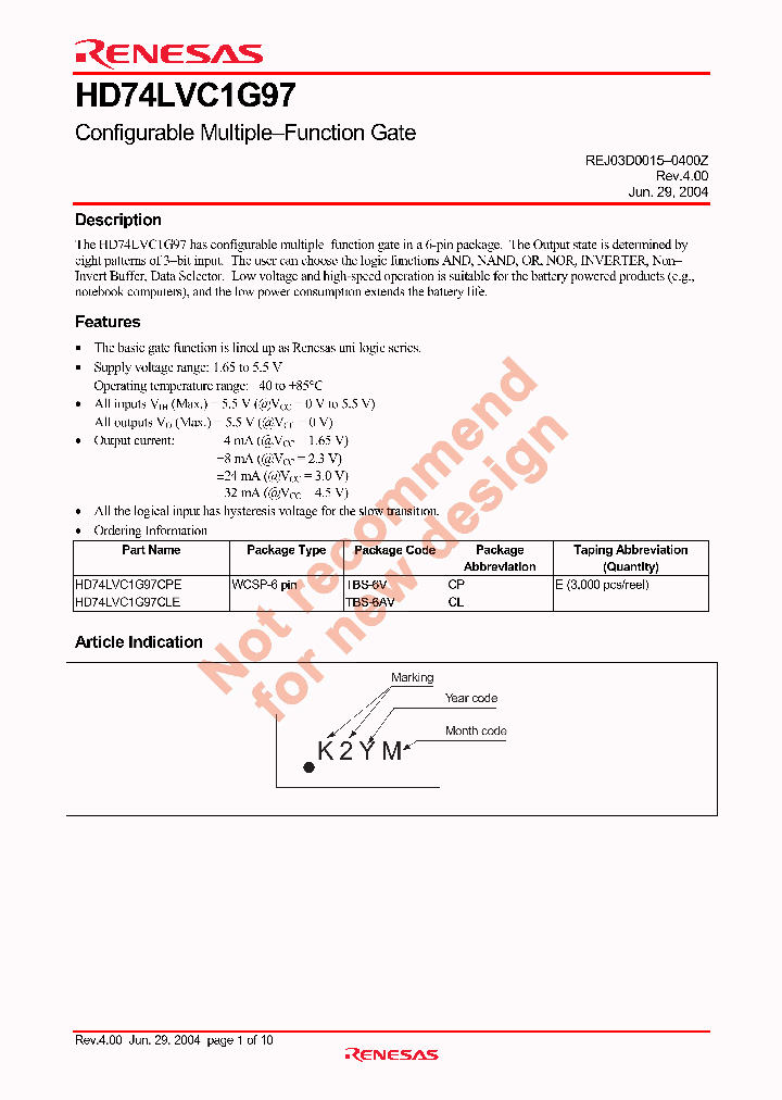 HD74LVC1G97CLE_4521313.PDF Datasheet