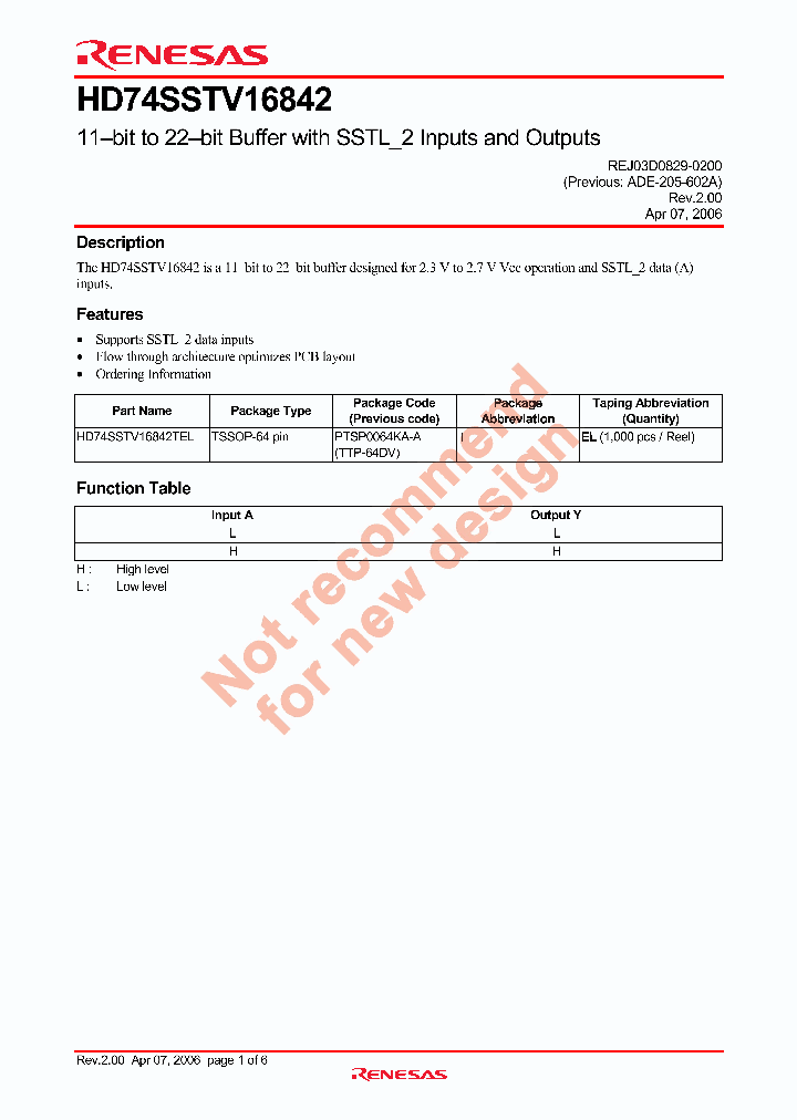 HD74SSTV16842_4299285.PDF Datasheet