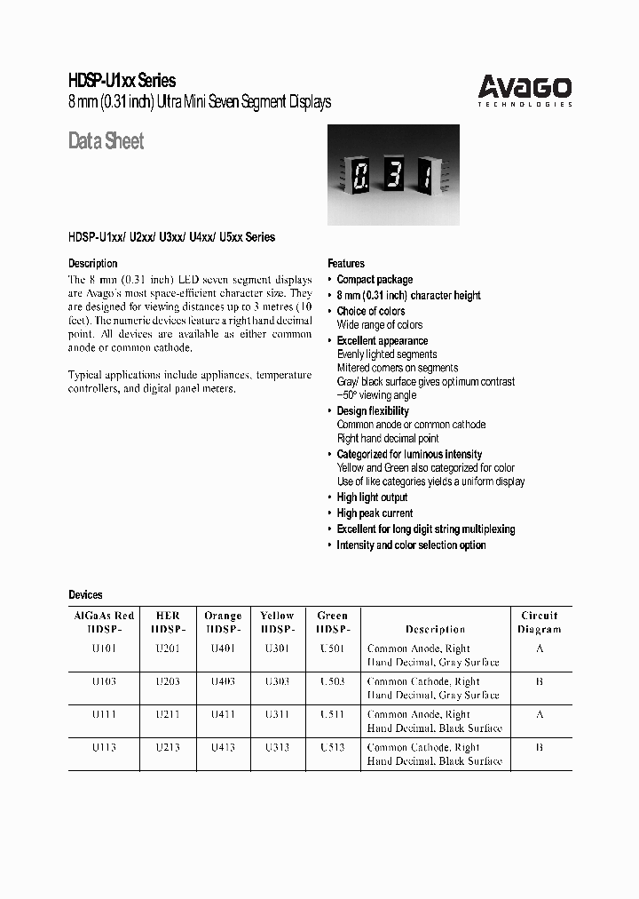 HDSP-U1XX_4470917.PDF Datasheet