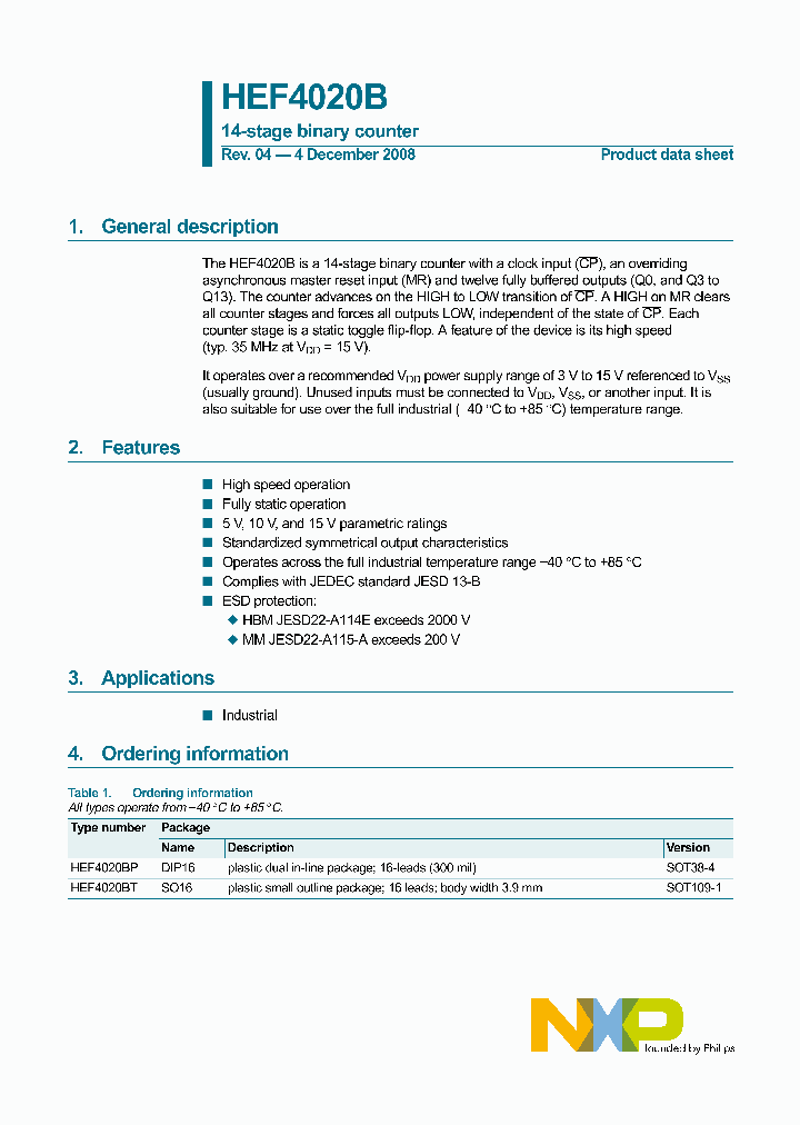 HEF4020B_4330621.PDF Datasheet