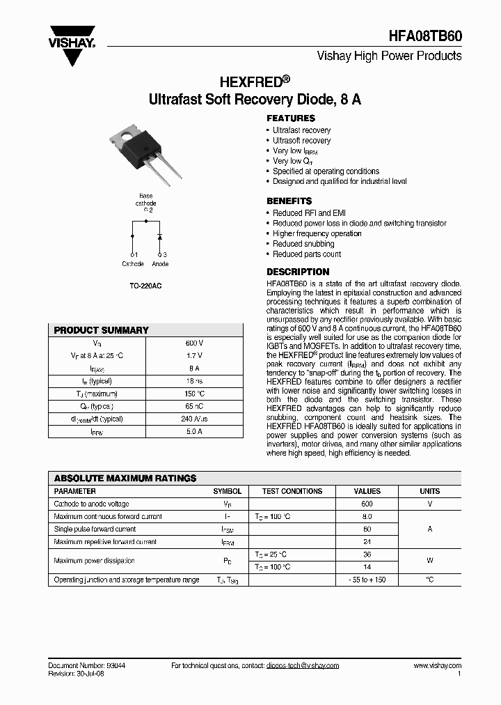HFA08TB60_4625061.PDF Datasheet