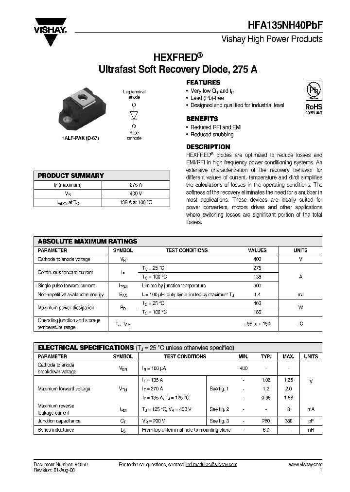 HFA135NH40PBF_4268104.PDF Datasheet