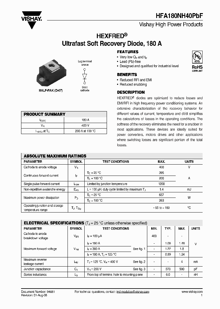 HFA180NH40PBF_4268105.PDF Datasheet