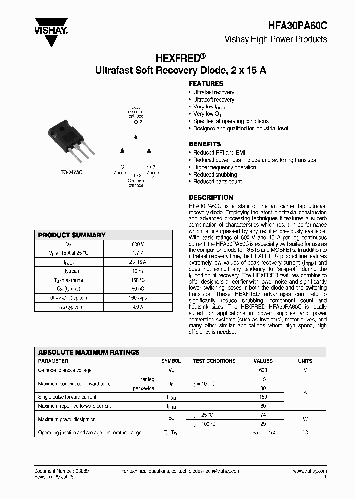 HFA30PA60C_4245222.PDF Datasheet