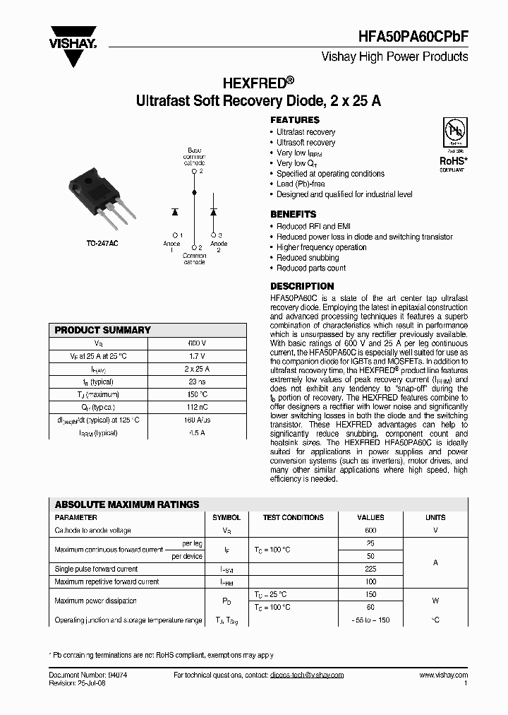 HFB50PA60CPBF_4376105.PDF Datasheet