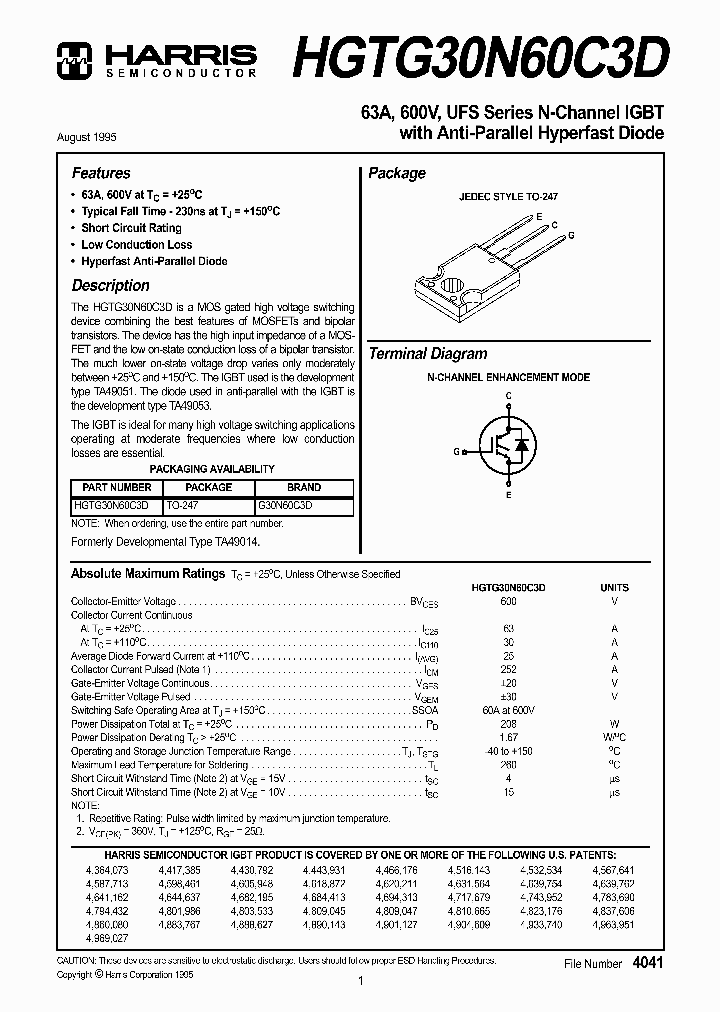 HGTG30N60C3D_4244446.PDF Datasheet