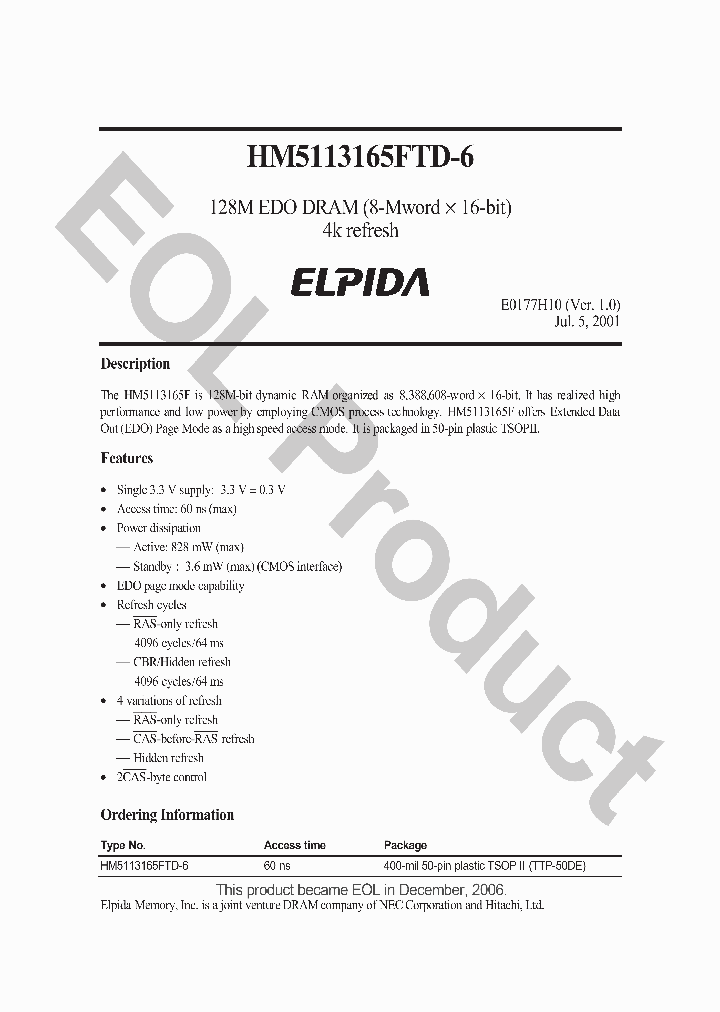 HM5113165FTD-6_4507033.PDF Datasheet