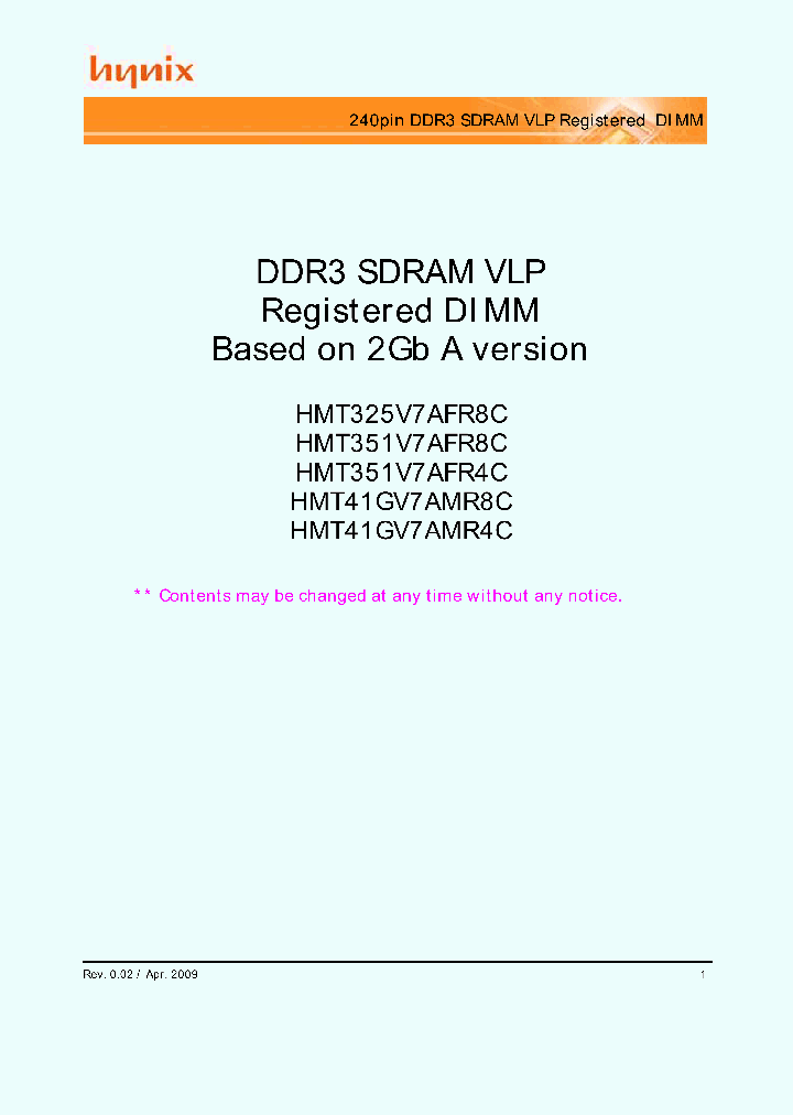 HMT41GV7AMR8C-G7_4621401.PDF Datasheet