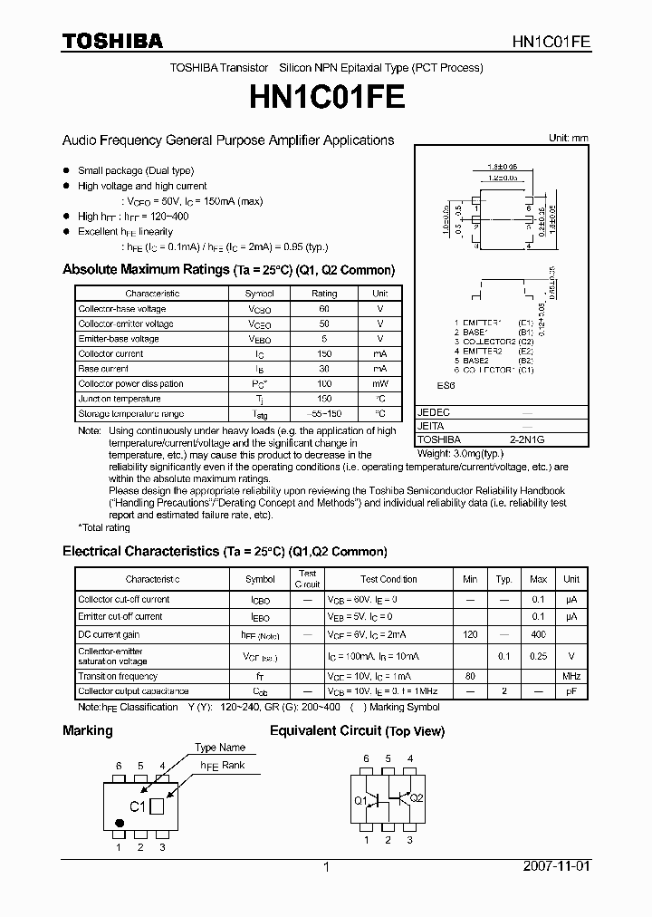 HN1C01FE_4250361.PDF Datasheet