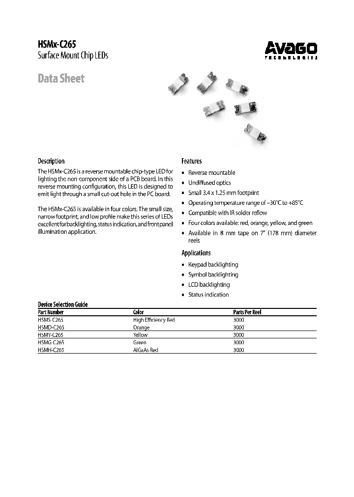 HSMS-C265_4813574.PDF Datasheet