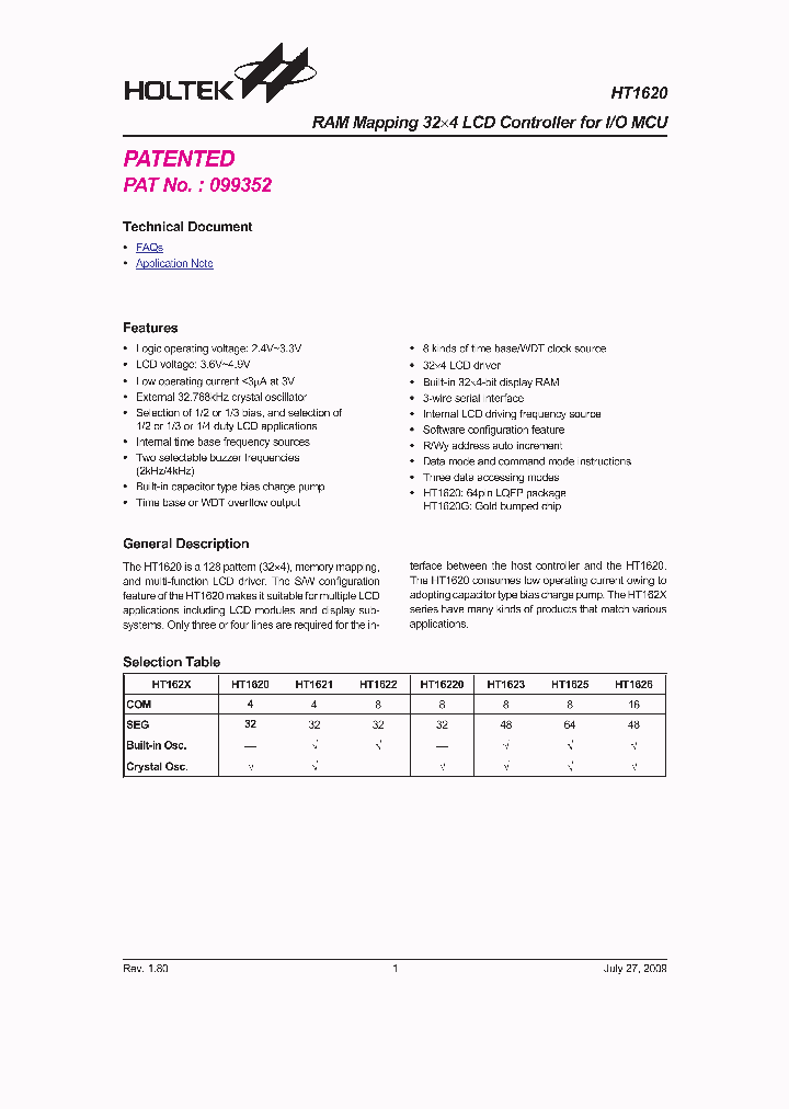 HT162009_4533080.PDF Datasheet