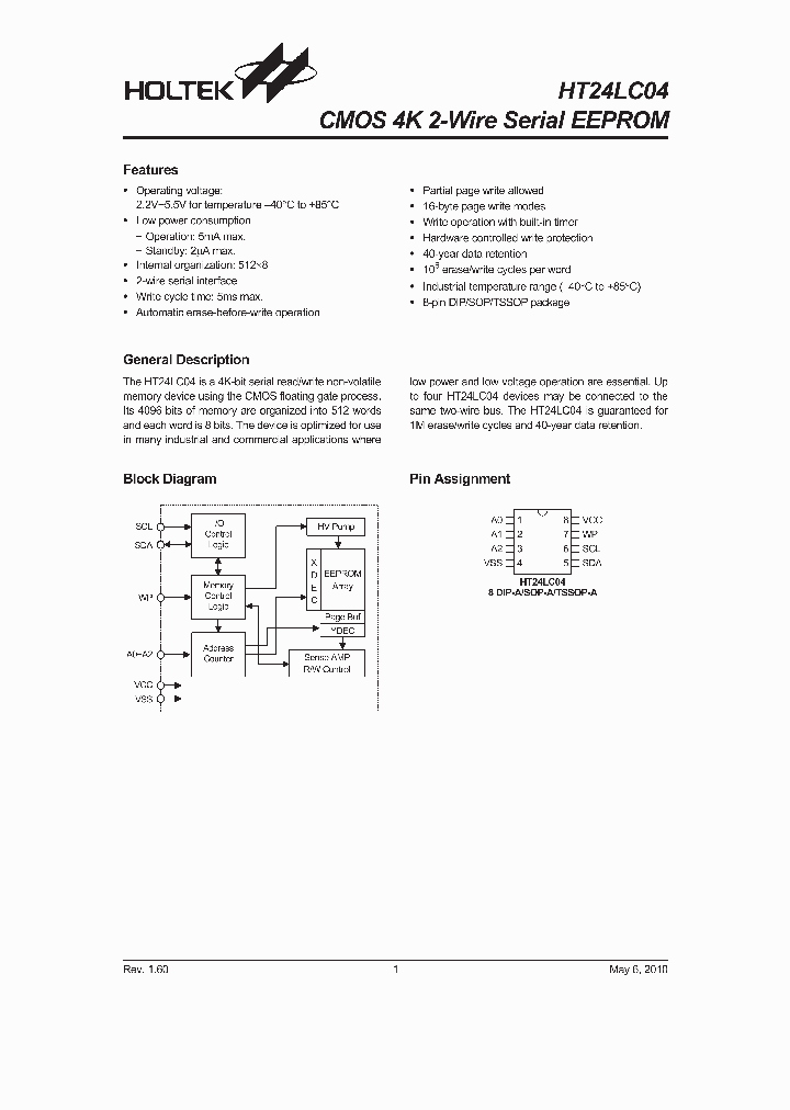 HT24LC0410_4601192.PDF Datasheet