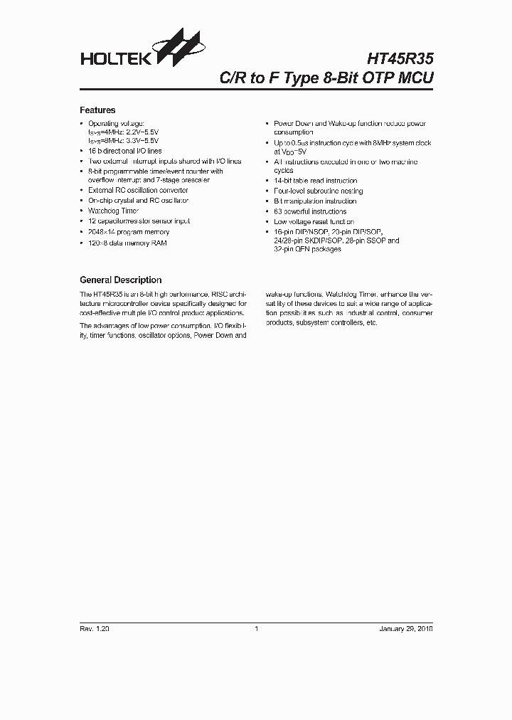 HT45R35_4703723.PDF Datasheet