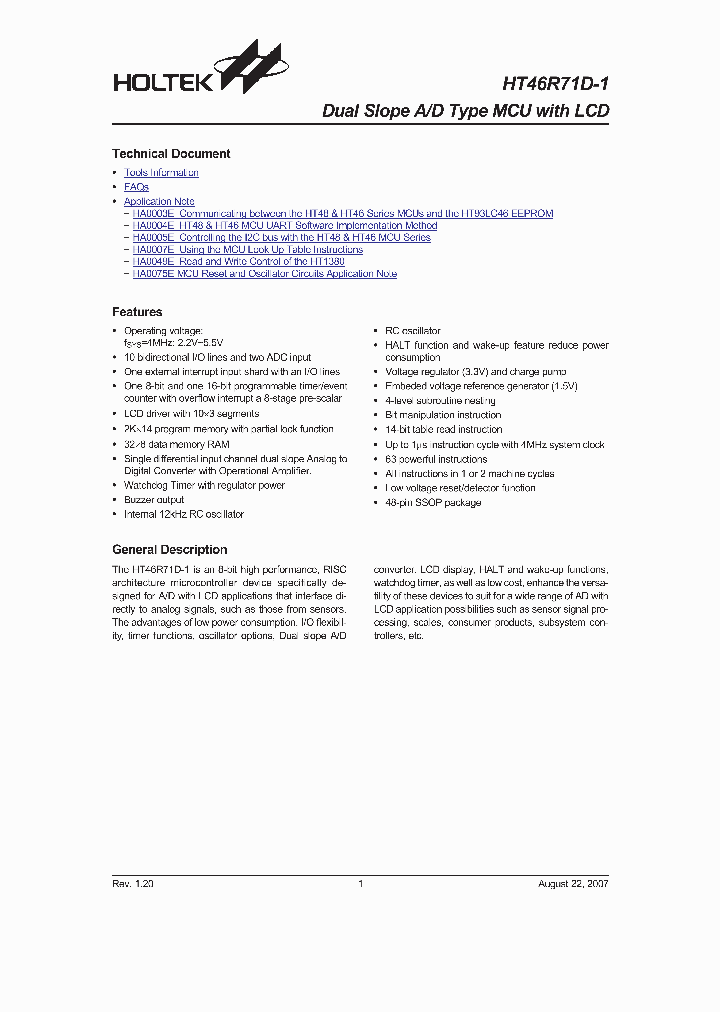 HT46R71D-1_4185125.PDF Datasheet