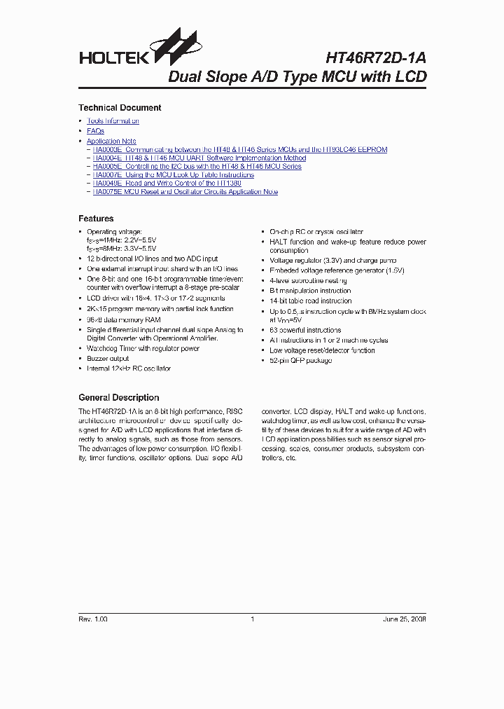 HT46R72D-1A_4631742.PDF Datasheet