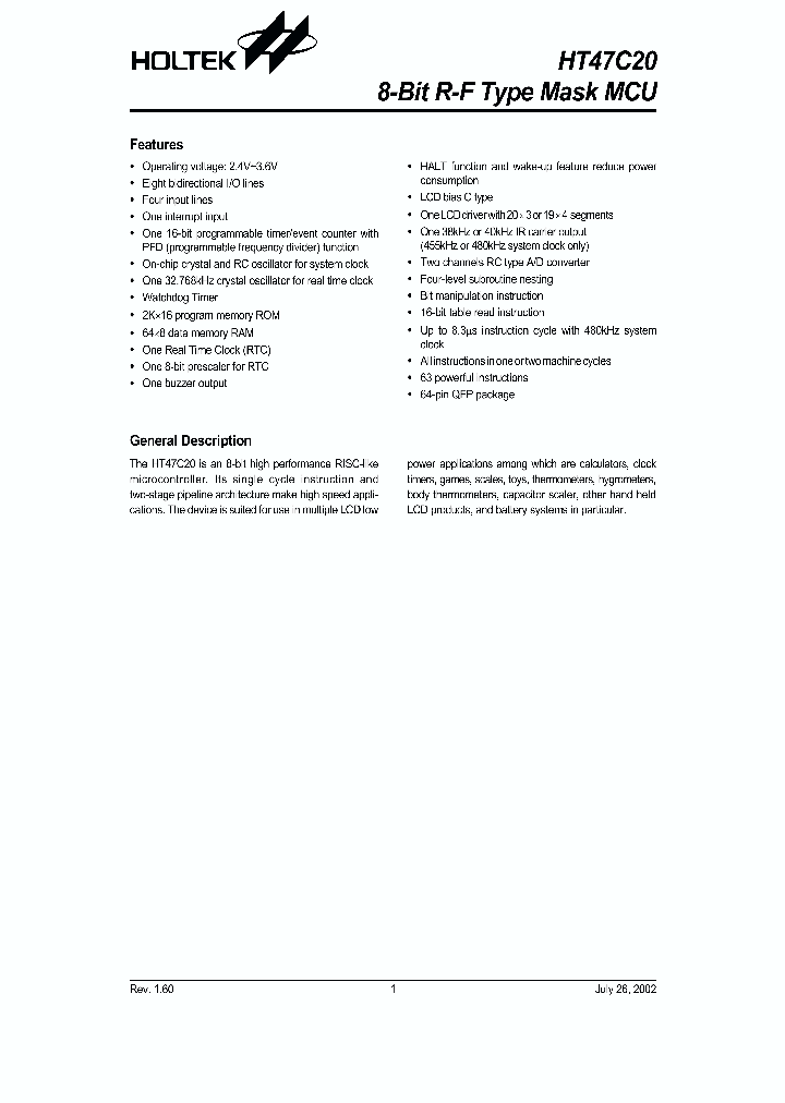 HT47C2002_4918243.PDF Datasheet