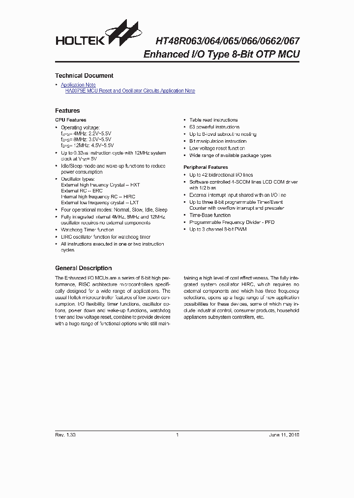 HT48R06310_4631067.PDF Datasheet