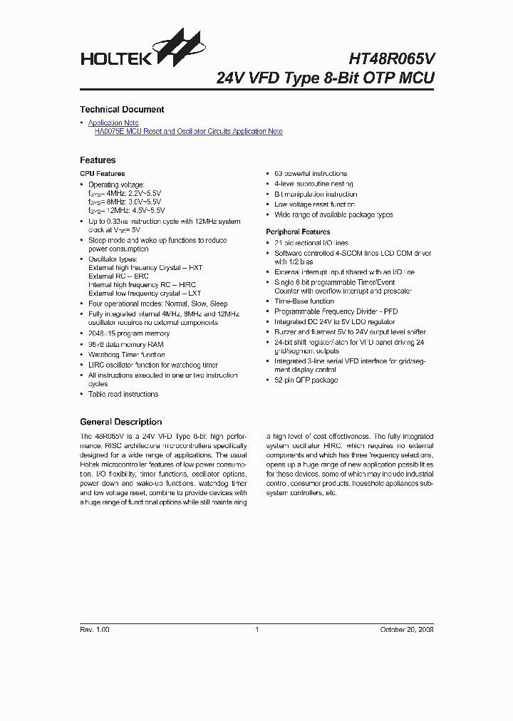 HT48R065V_4548122.PDF Datasheet
